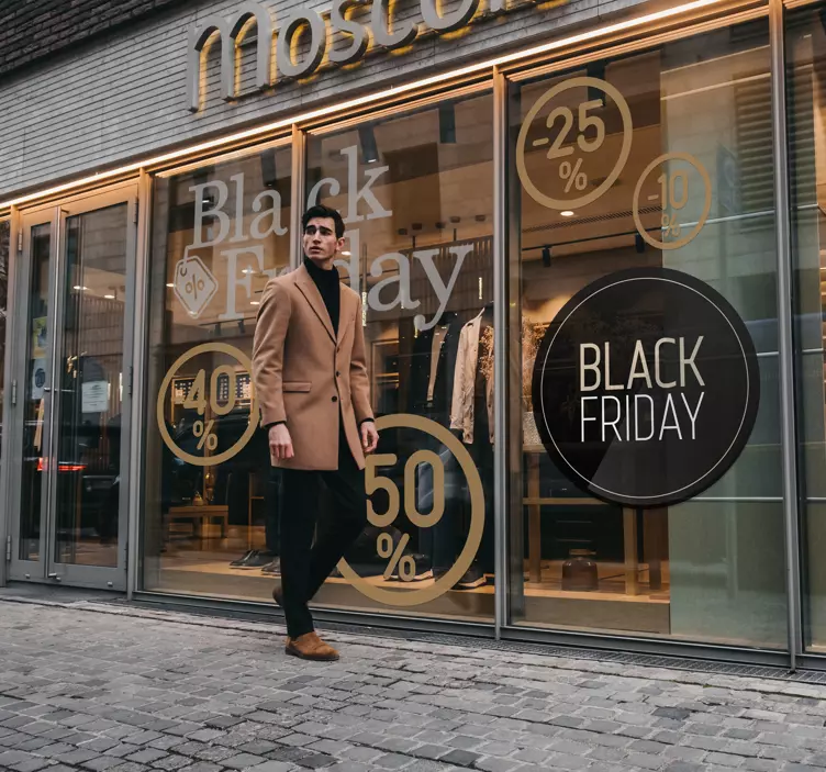 Black Friday näyteikkunatarra - Tenstickers