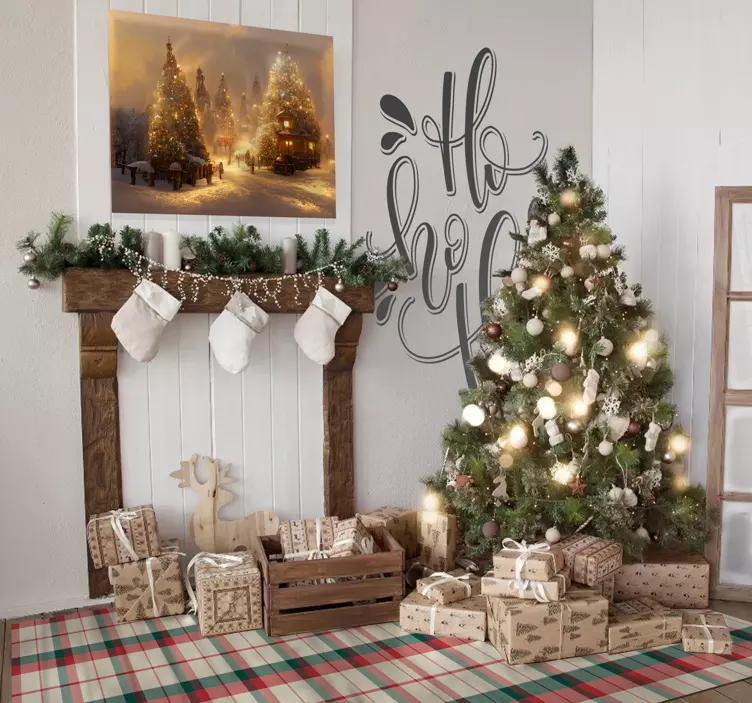 Hohoho joulua joulu aiheinen seinätarra - Tenstickers