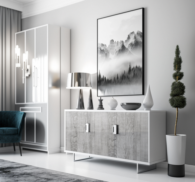 Madera gris huonekalutarra - Tenstickers