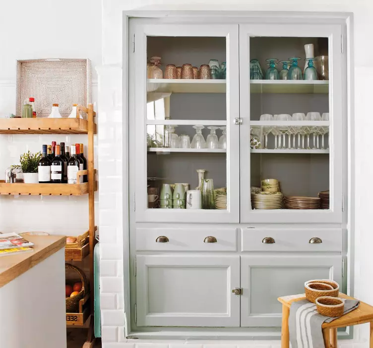 Väri gris huonekalutarra - Tenstickers