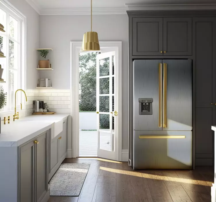 Vinyylijääkaappi teräs jääkaappitarra - Tenstickers