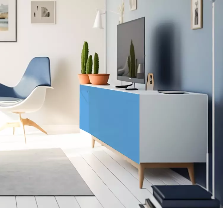 Vaaleansininen huonekalutarra - Tenstickers