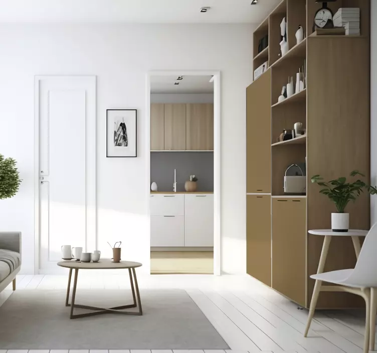 Matta beige ruskea huonekalutarra - Tenstickers