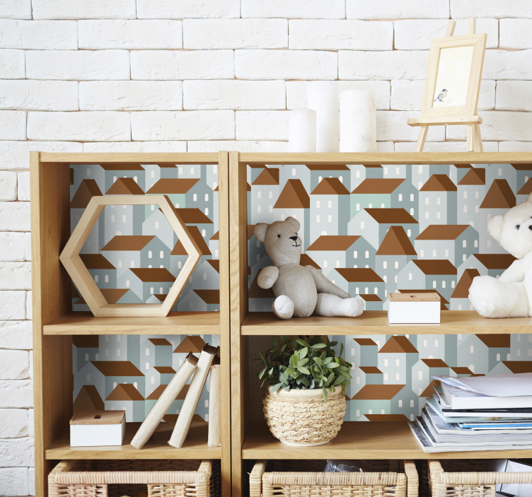 Kylä kuva huonekalutarra - Tenstickers