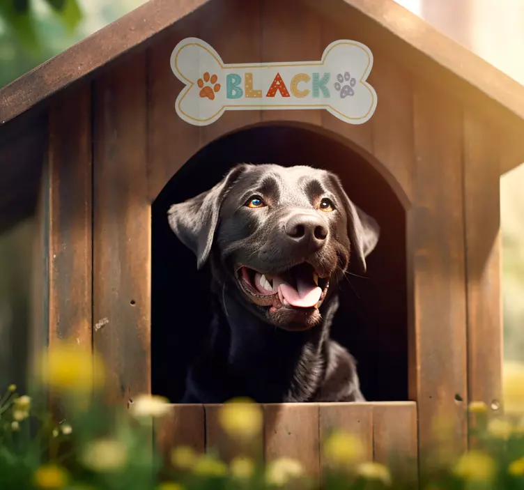 Koiran talon nimi lemmikki tarra - Tenstickers