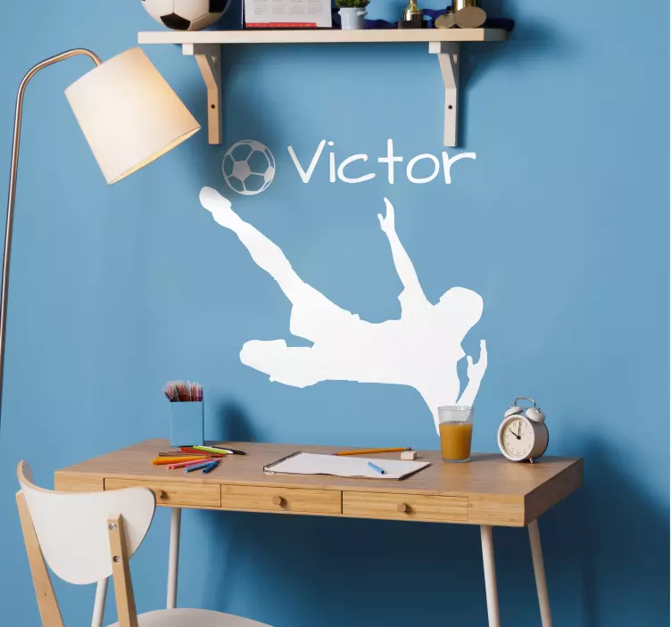 Muokattava Jalkapallo Sisustustarra - Tenstickers