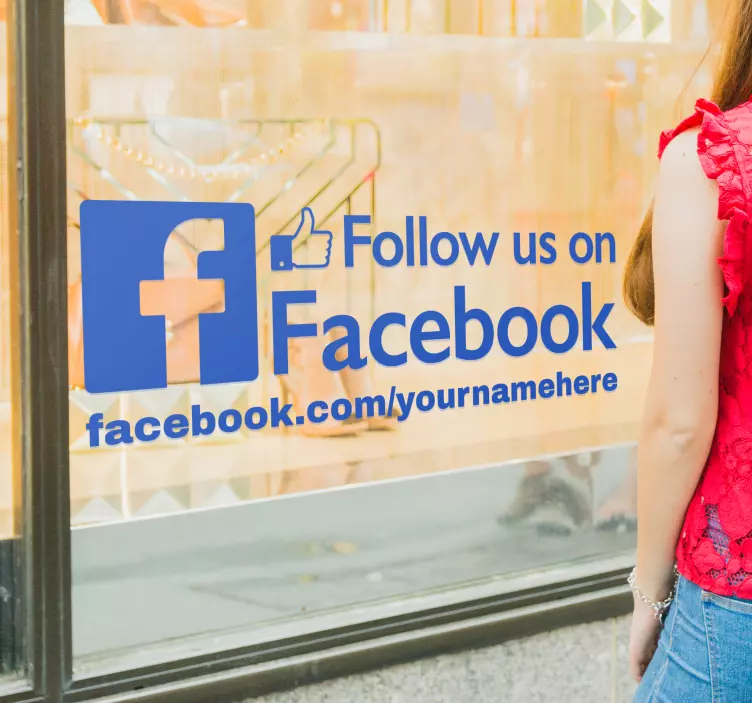 Facebook seinätarra - Tenstickers