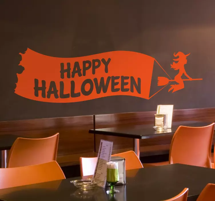 Hauska halloween-juhla näyteikkuna tarra - Tenstickers