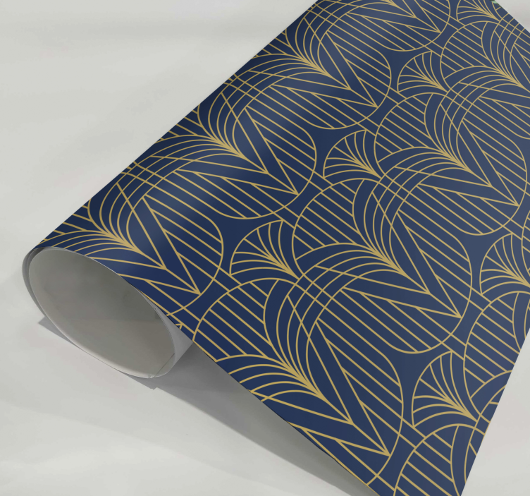 Art Deco-kuvio kultaisilla yksityiskohdilla kuvio vinyyliarkki ta - Tenstickers