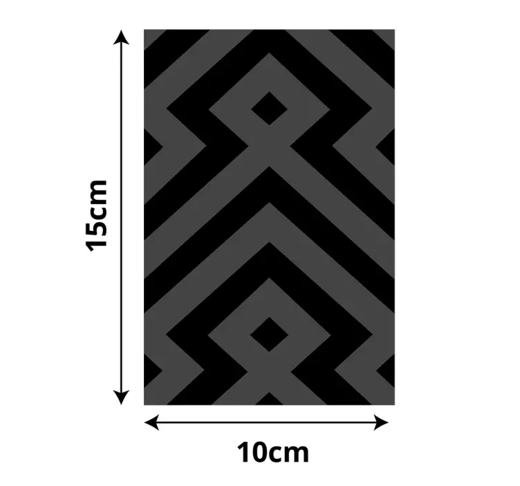 Geometrinen harmaa lattiatarra - Tenstickers