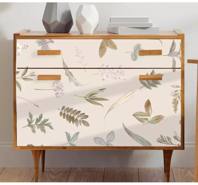 Kukka-aiheinen peittokuva dinosaurus tarra - Tenstickers