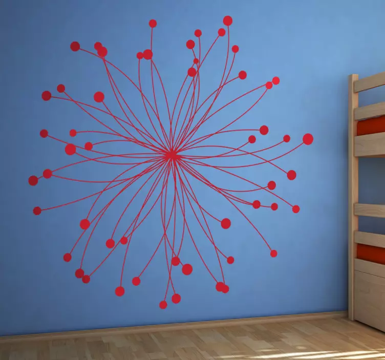 Taiteellinen Kukka Seinätarra - Tenstickers