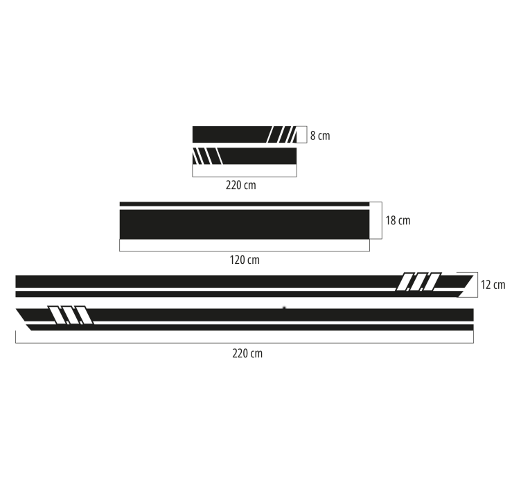 Raidat 5 kpl setti autotarra - Tenstickers