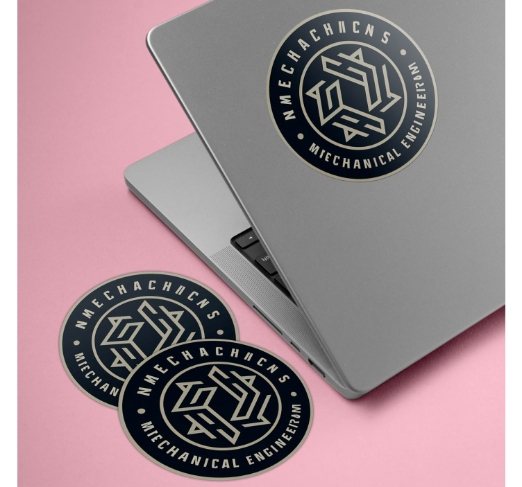 Personoitu ympyrä logolla toimiston tarra - Tenstickers