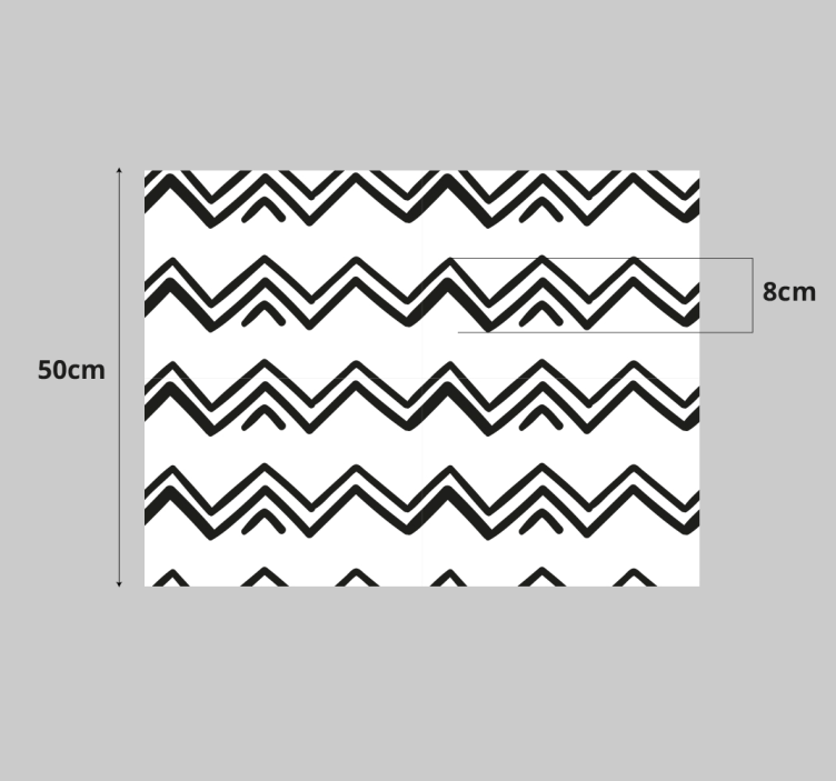 Chevron-aiheinen korostus huonekalutarra - Tenstickers