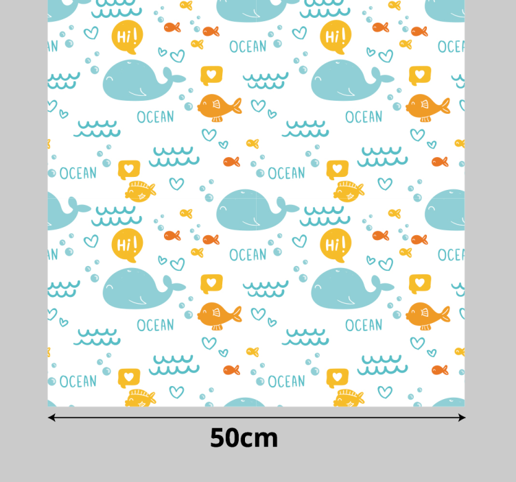 Värikäs ja onnellinen valtameri Kalustetarra - Tenstickers