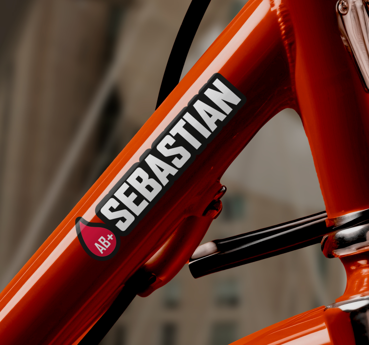 Lippu nimeltä veriryhmä pyörätarra - Tenstickers