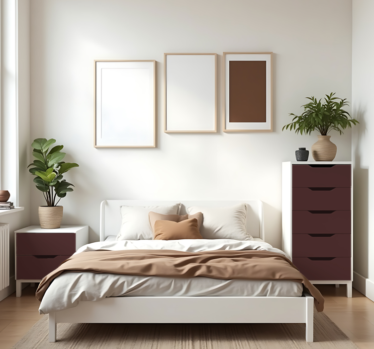 Matta granaatti yksivärinen vinyylitarra - Tenstickers