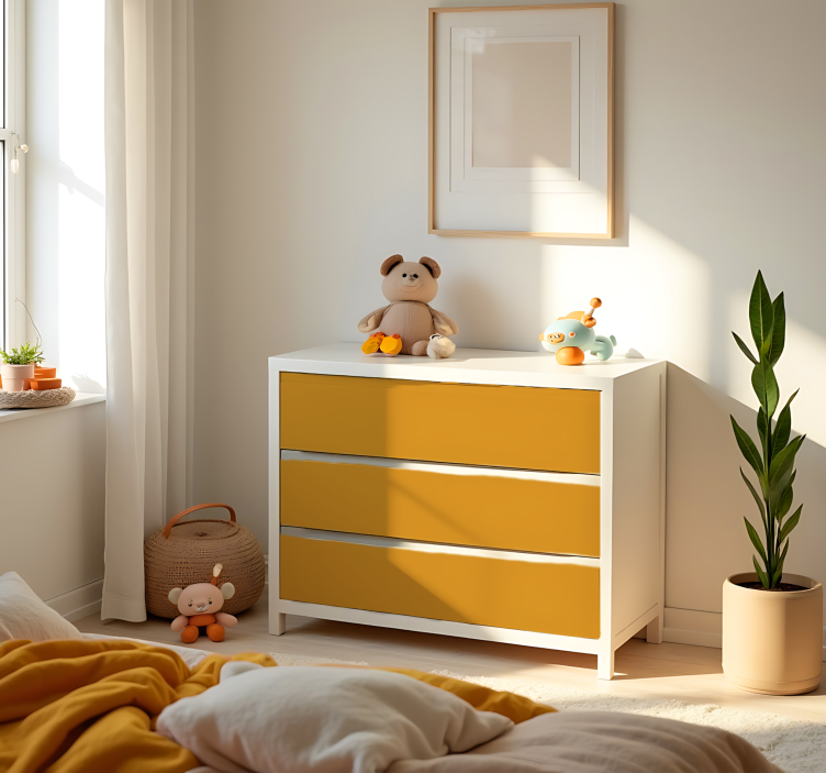 Matta keltainen yksivärinen vinyylitarra - Tenstickers