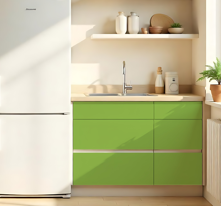 Mattavihreä yksivärinen vinyylitarra - Tenstickers