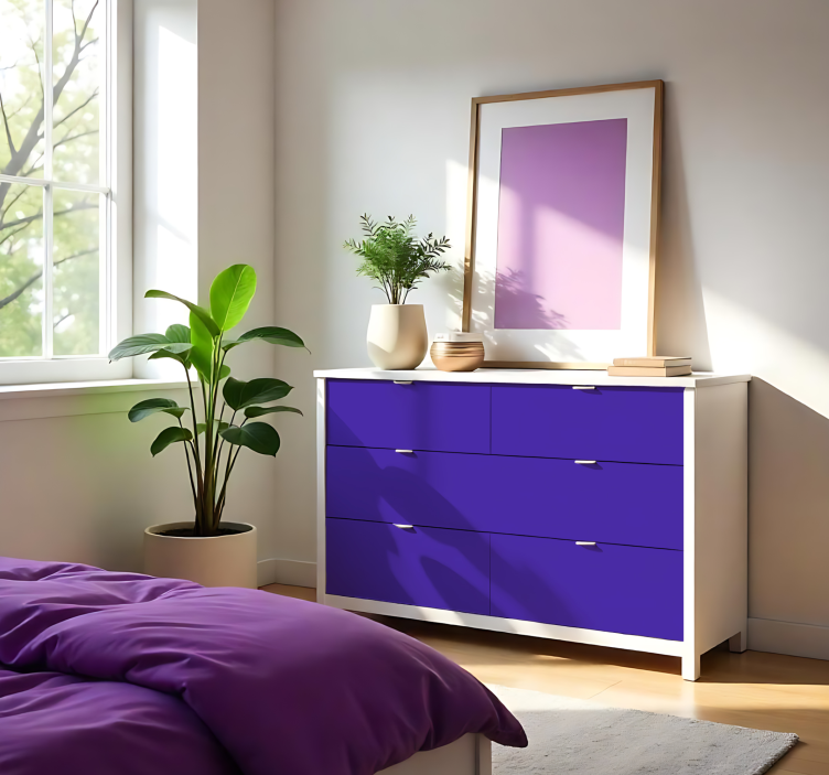 Matta violetti yksivärinen vinyylitarra - Tenstickers