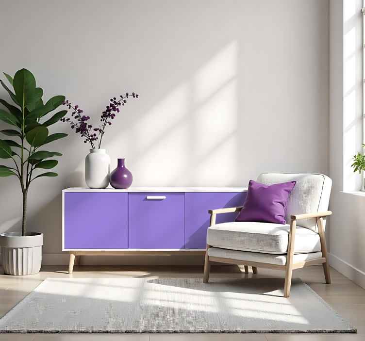 Mattalila yksivärinen vinyylitarra - Tenstickers