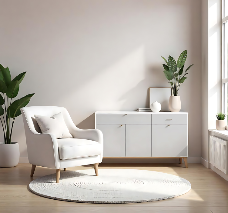 Matta vaaleanharmaa yksivärinen vinyylitarra - Tenstickers