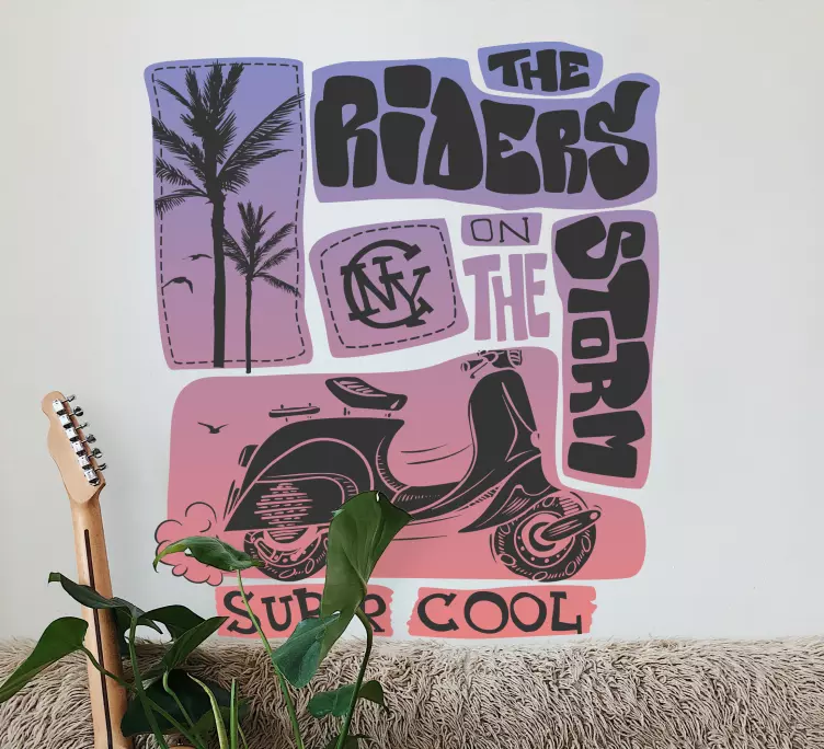 70-luvun värikäs biker urbaanitarra - Tenstickers