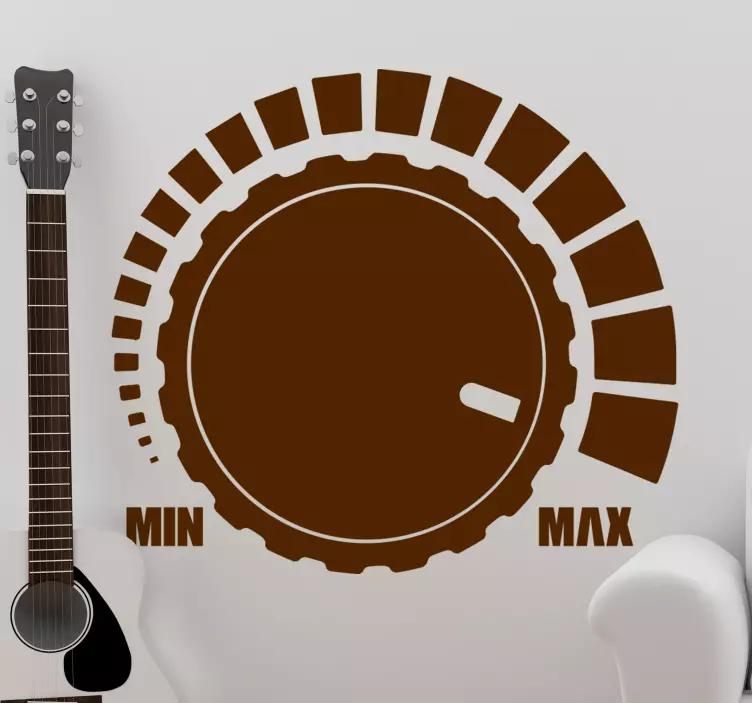äänenvoimakkuuspainike musiikillinen seinä tarra - Tenstickers