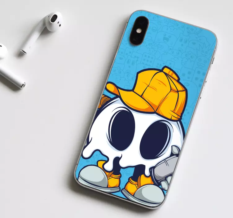 Hattuinen haamuhahmo Iphone tarra - Tenstickers