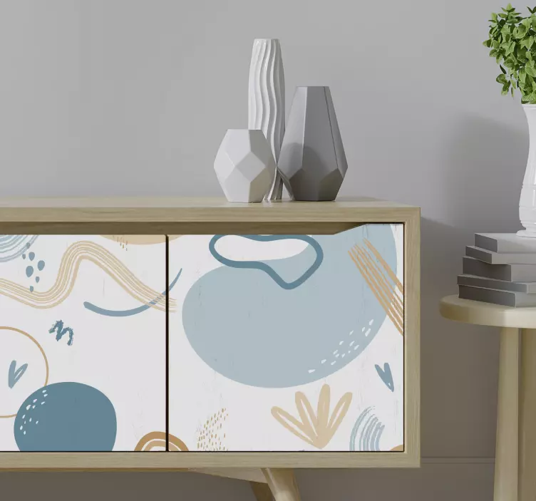 Abstrakteja aaltokuvioita dinosaurus tarra - Tenstickers