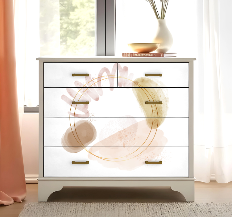 Abstrakteja tyylikkäitä muotoja huonekalutarra - Tenstickers