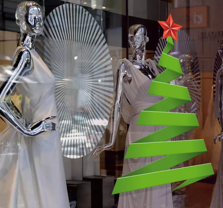 Abstrakti joulukuusi tarra - Tenstickers