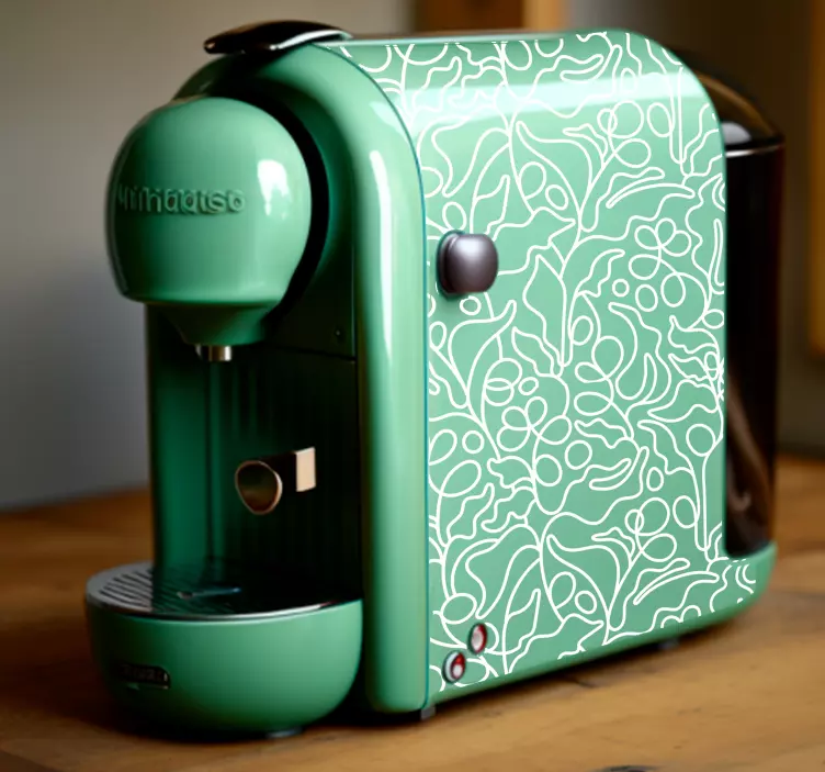 Abstrakti kahvikasvi kodinkonetarra - Tenstickers