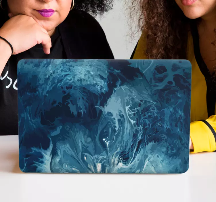 Abstrakti nestekuvio läppäritarra - Tenstickers