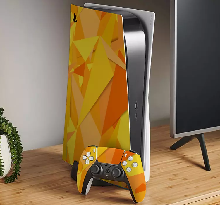 Abstrakti origami tausta PS5 skin - Tenstickers
