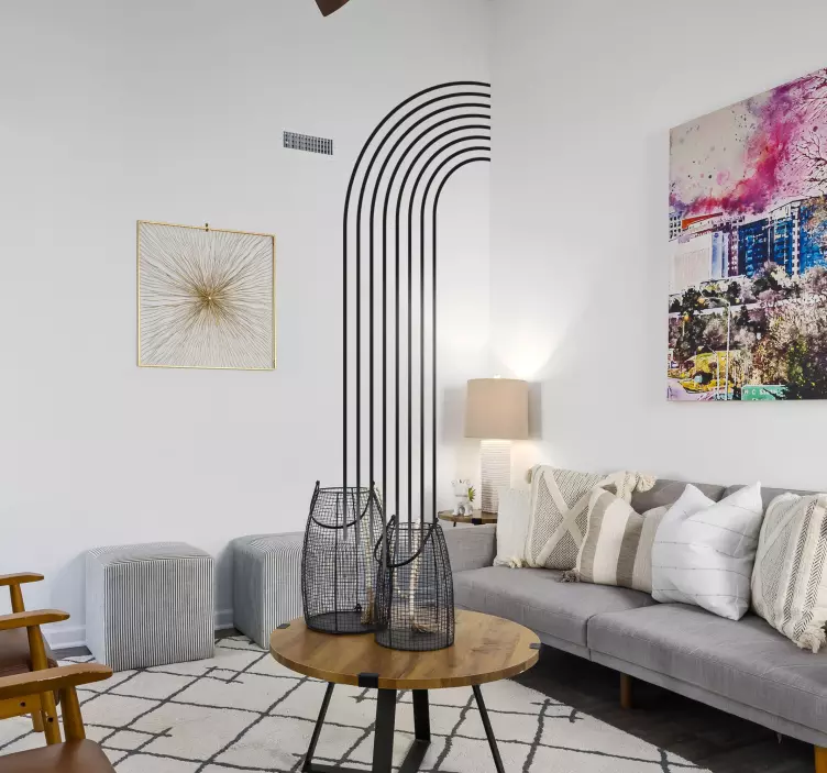 Abstrakti puolikaari linjatarrat - Tenstickers