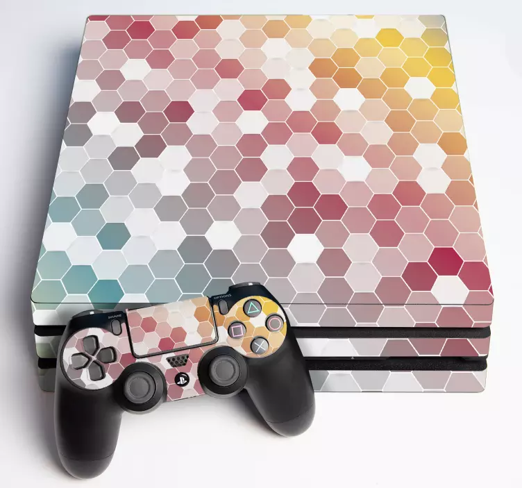 Abstrakti tyylikäs mosaiikki tausta PS4 skin - Tenstickers