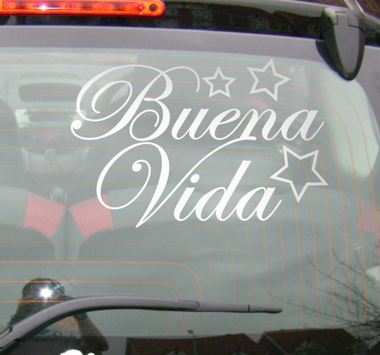 Adhesivo decorativo buena vida tekstitarra - Tenstickers