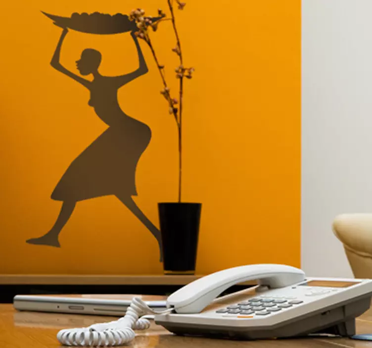 Afrikkalainen nainen seinä tarra - Tenstickers