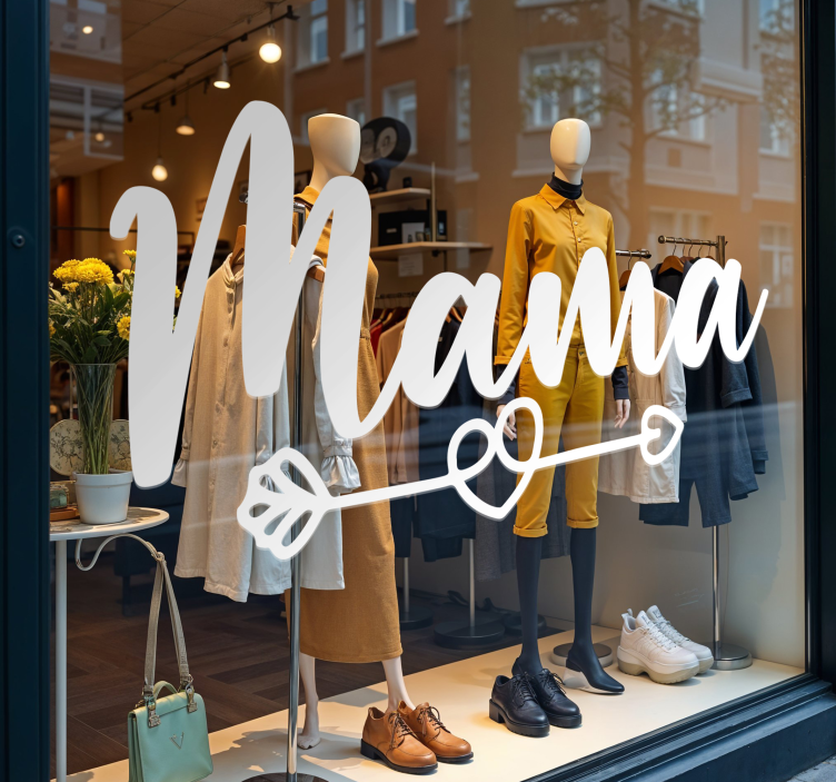 äiti rakkaus näyteikkuna tarra - Tenstickers