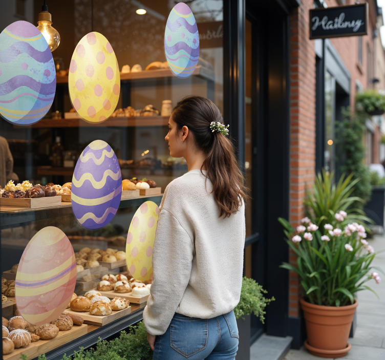 Akvarellimunia näyteikkuna tarra - Tenstickers