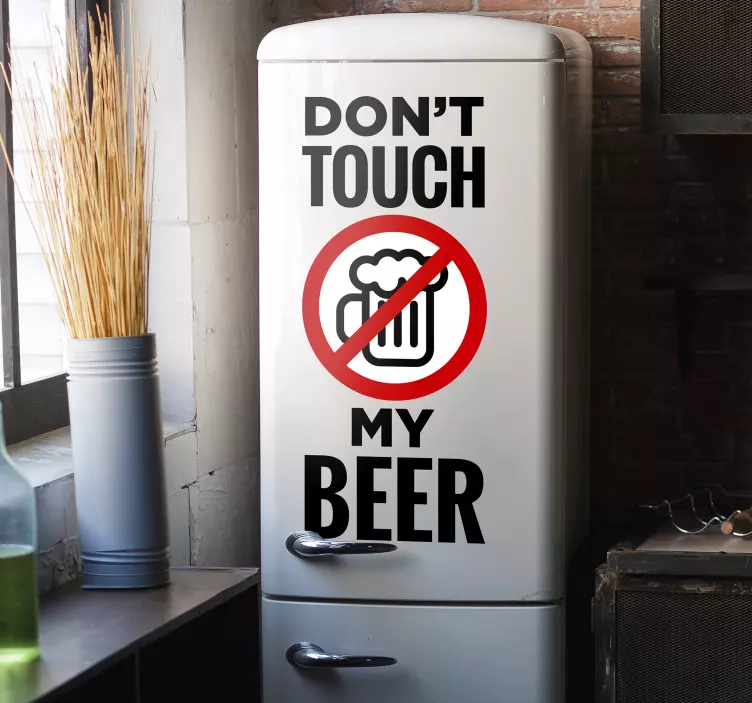 "Don't touch my beer" jääkaappitarra - Tenstickers