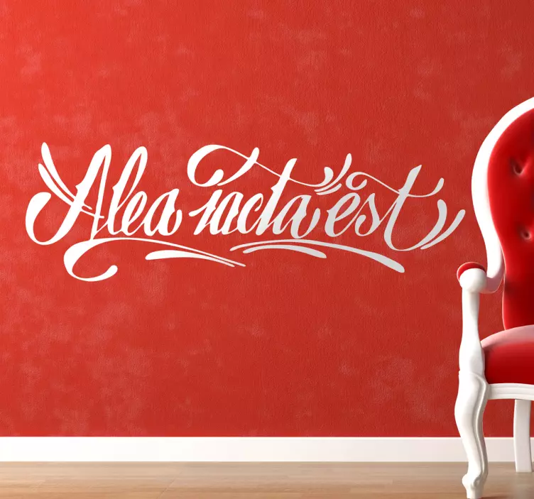 Alea iacta est teksti -tarra - Tenstickers