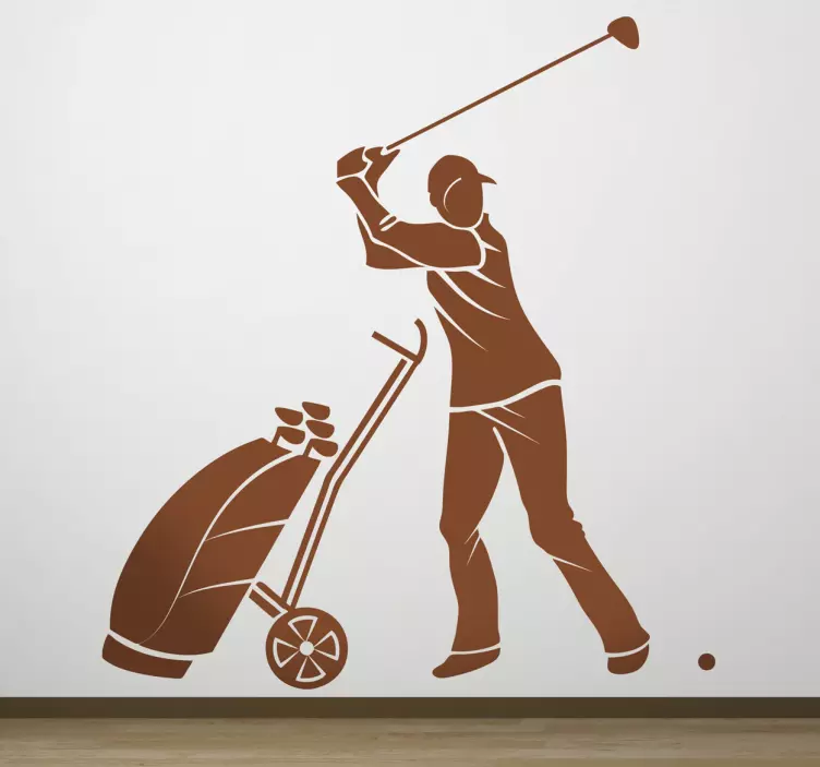 Ammattilainen golfaaja siluetti tarra - Tenstickers