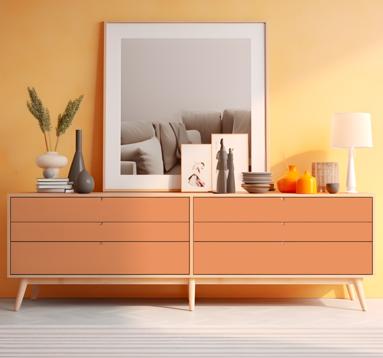 Aprikoosimurska yksivärinen vinyylitarra - Tenstickers