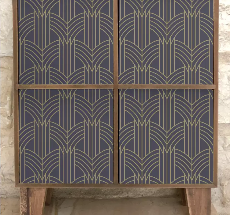 Art deco -tyylinen geokuvio Huonekalutarrat - Tenstickers