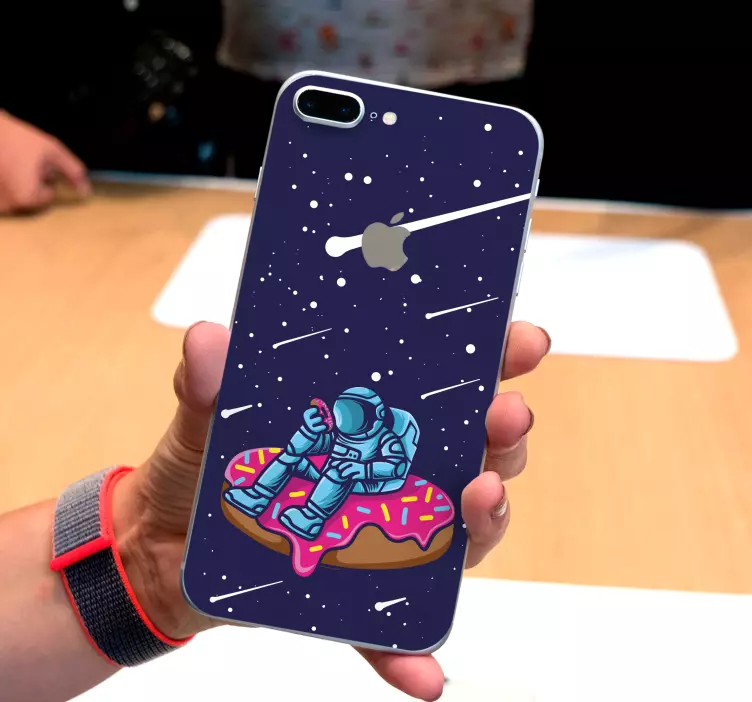 Astronautin donitsiunelma Iphone tarra - Tenstickers