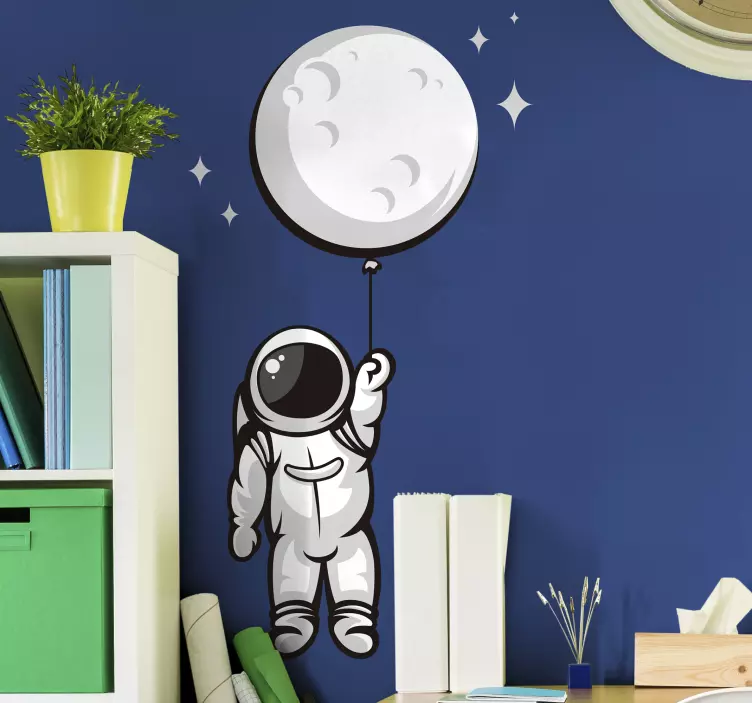 Astronautti avaruudessa seinätarra - Tenstickers