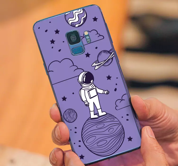 Astronautti avaruudessa Samsung tarra - Tenstickers